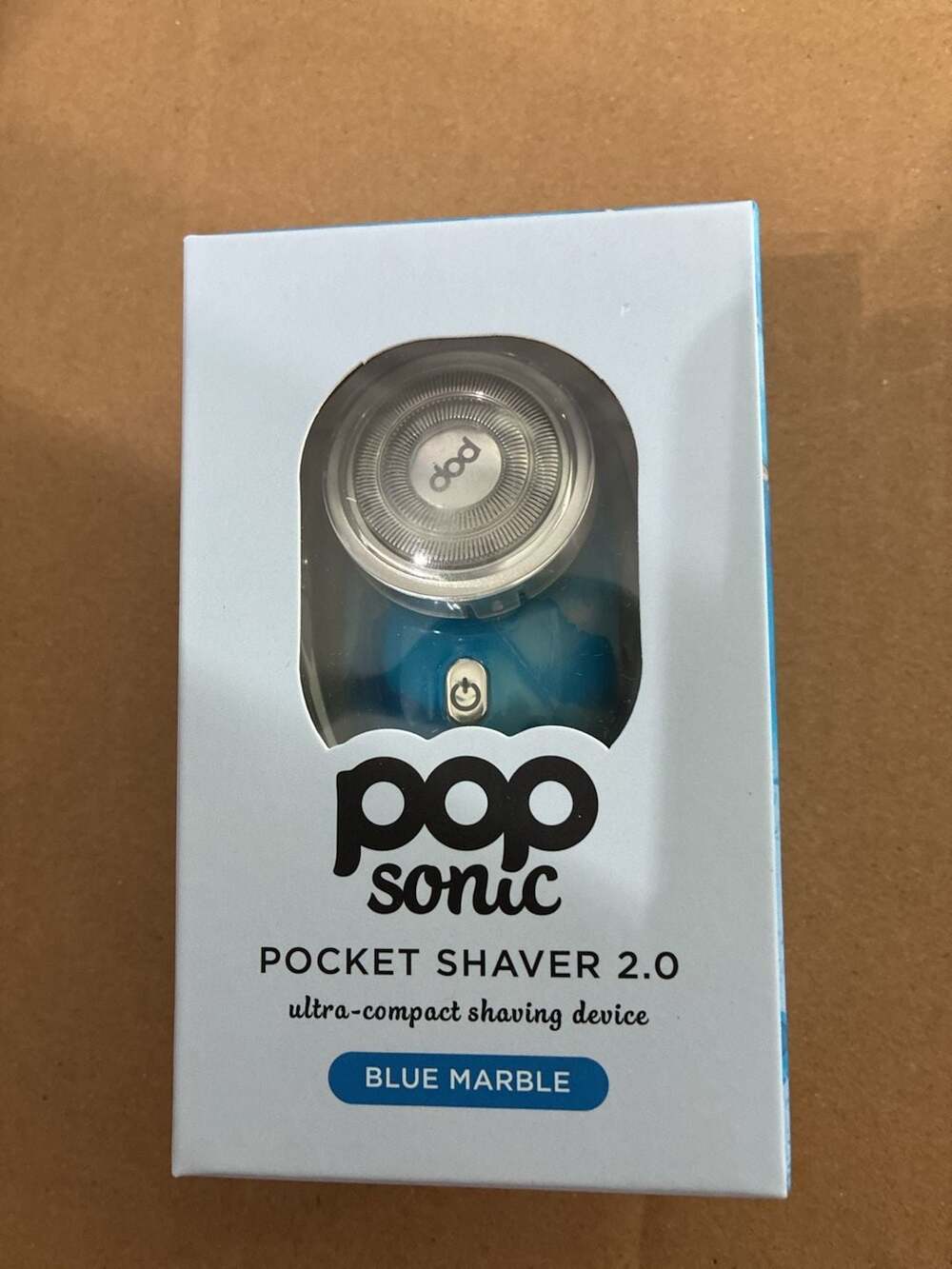 Pop Sonic Pocket Shaver 2.0 Ultra-Compact Shaving Device - Blue Marble